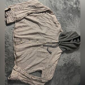 American Eagle Cropped Flannel